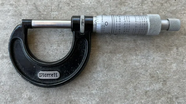 Starrett  No. 436-1 Micrometer Machinist Tool USA 0.0001 resolution