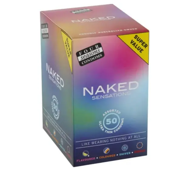 NEW Four Seasons Condoms Naked Sensations 50 Pack