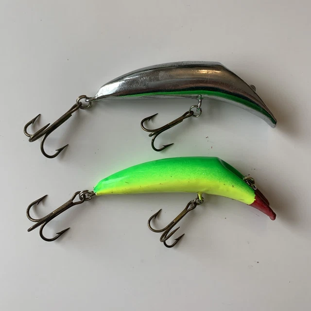 LOT OF 2 Vintage Brass Canadian Wiggler Crankbait Fishing Lures $16.99 - PicClick CA LOT OF 2 Vintage Brass Canadian Wiggler Crankbait Fishing Lures $16.99 - PicClick CA