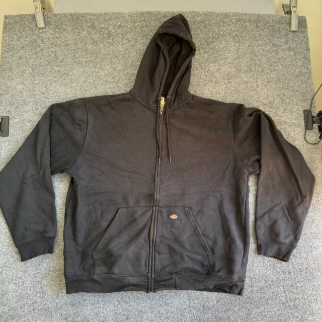 DICKIES MEN'S 2XLT Black Faded Full Zip Hoodie Sweatshirt Jacket $28.65 ...