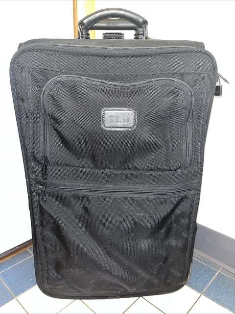 TUMI 23"  Black Nylon Carry On luggage rolling wheeled suitcase upright Alpha