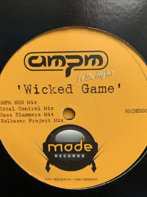 MADE RECORDS - AMPM - WICKED GAME - Donk Hard House  12” DJ Vinyl