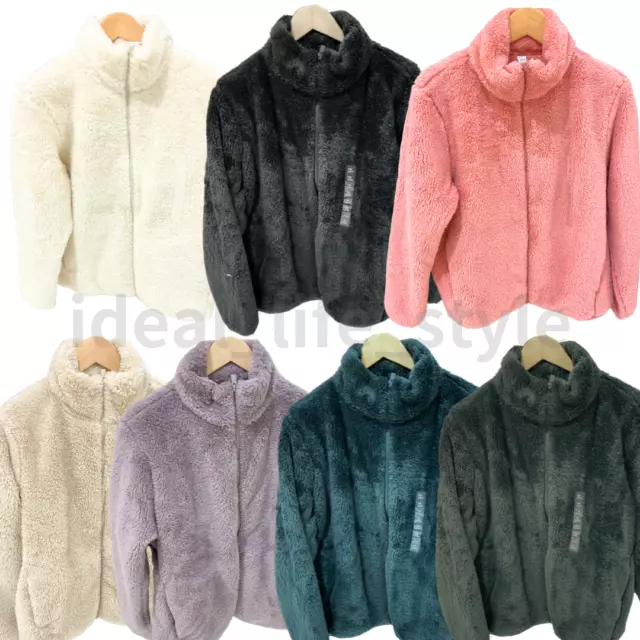 UNIQLO Fluffy Yarn Fleece Full-Zip Jacket S-3XL 7Colors Women 459794 NWT