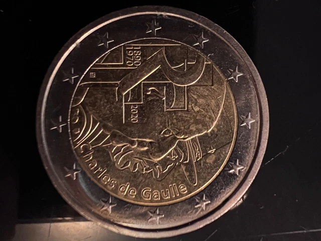 PIECE 2 EUROS Rare charles de gaulle 2020 commémorative EUR 400,00
