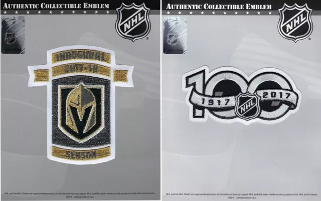 Vegas Golden Knights Inaugural & NHL 100th Centennial Jubiläum Trikot Abzeichen