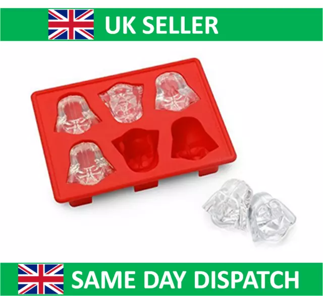 Star Wars Ice Cube Tray - Darth Vader - Mould Silicone Cake Jelly Whisky UK