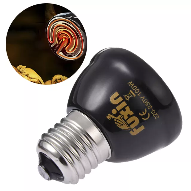 1Pc Ceramic Heat Emitter 25-100W Reptile Heat Lamp Bulb No Light Emitting Heater