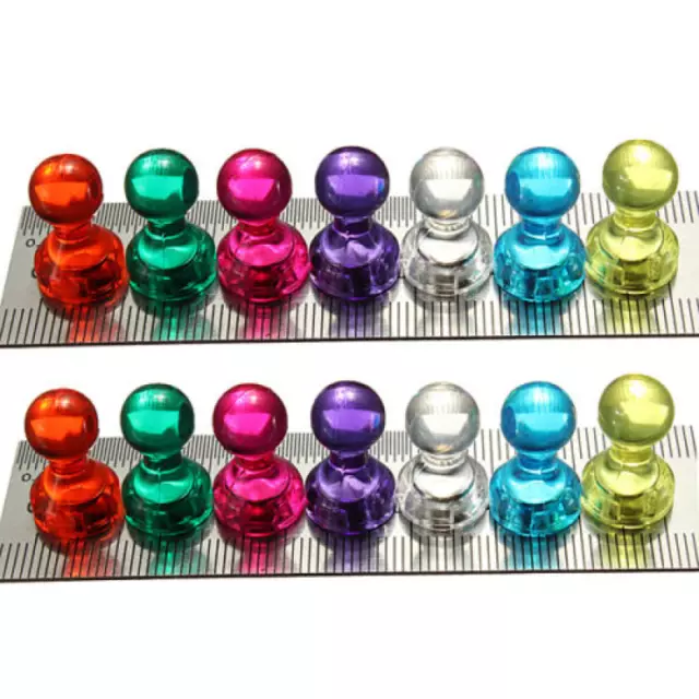 14pcs Strong Magnets Fridge Memo Magnet Push Pin Skittle Notice Board