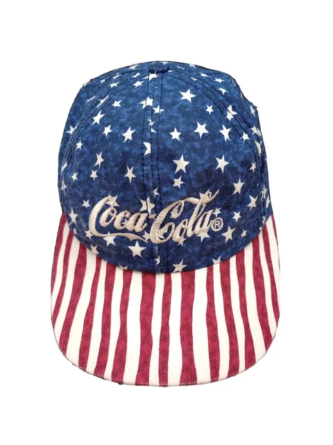 Vtg Coca-Cola American Flag Patriotic Snapback Cap Estate Sale. Love This One!!