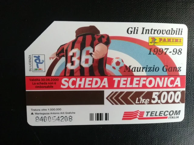 Carte Téléphonique Panini Maurizio Ganz 1997-98 - Football - Collection Rare