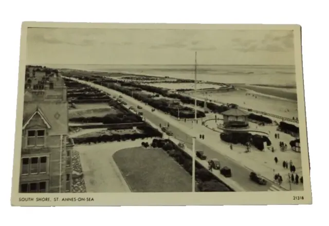 Old Postcard of St. Annes-on-Sea, South Shore View. Lancashire