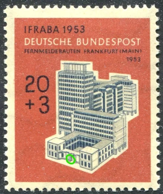 Bund Nr. 172 Plattenfehler postfrisch Philotax DE0062 - 004 BRD IFBABA 1953