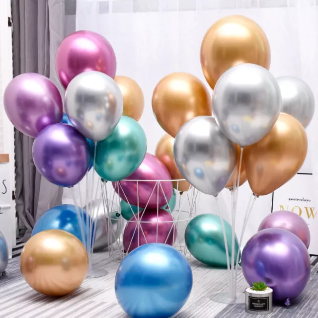 12" Metallic Chrome Shiny Thick Latex Balloons Birthday Wedding Party Decor 3