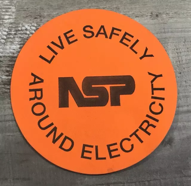 Vintage NSP Live Safely Around Electricity Rubber Jar Lid Gripper Opener