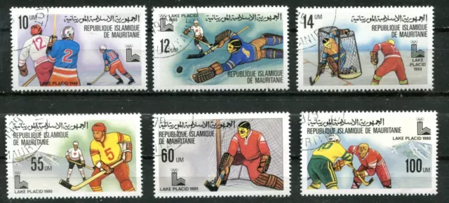 MAURITANIA 1979, LAKE PLACID WINTER OLYMPICS, Scott 432-437 VERY FINE USED