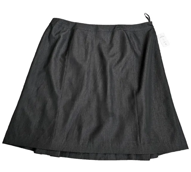 Tahari ASL Skirt Womens Size 22W  Dark Grey Zip Up Office Career Work