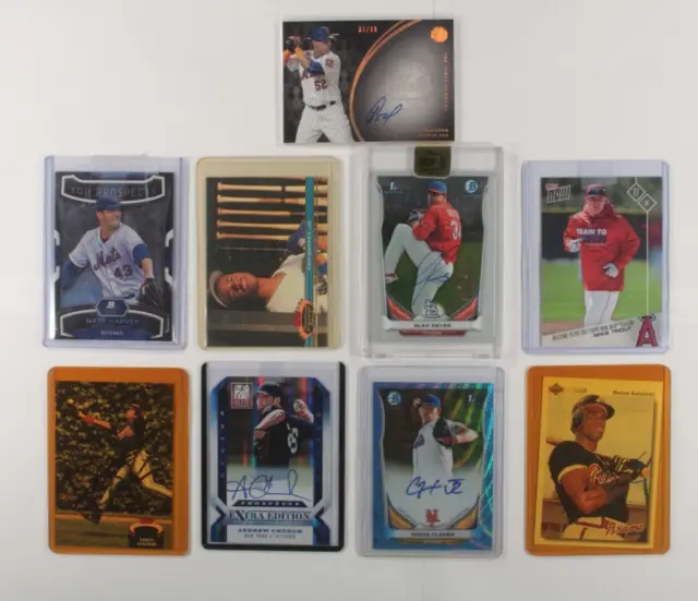 Lote De 9 Coleccionable Béisbol Tarjetas Topps Bowman Moderno Vintage