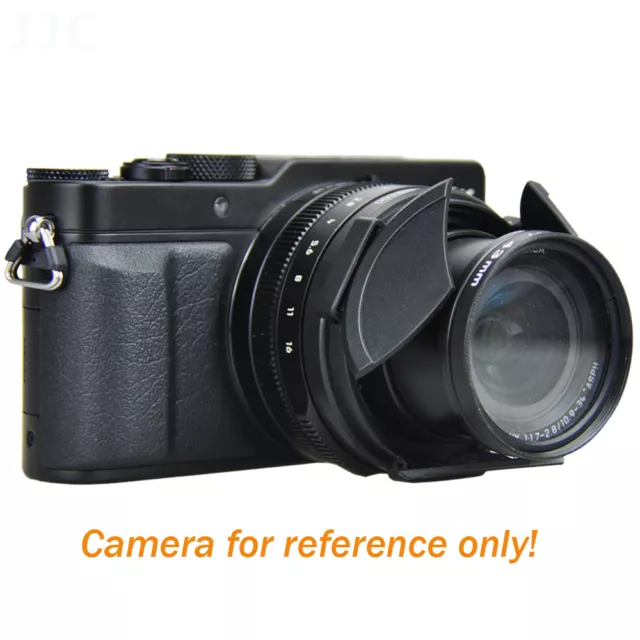 JJC Black Auto Lens Cap for Panasonic LUMIX LX100 II Leica D LUX US Seller