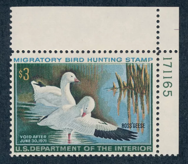 drbobstamps US Scott #RW37 Mint NH Plate Number Duck Single Stamp Cat $65