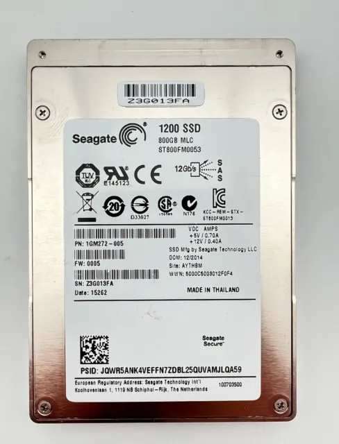 Seagate 1200 800GB 2.5" SAS 12Gb/s MLC (ST800FM0053)