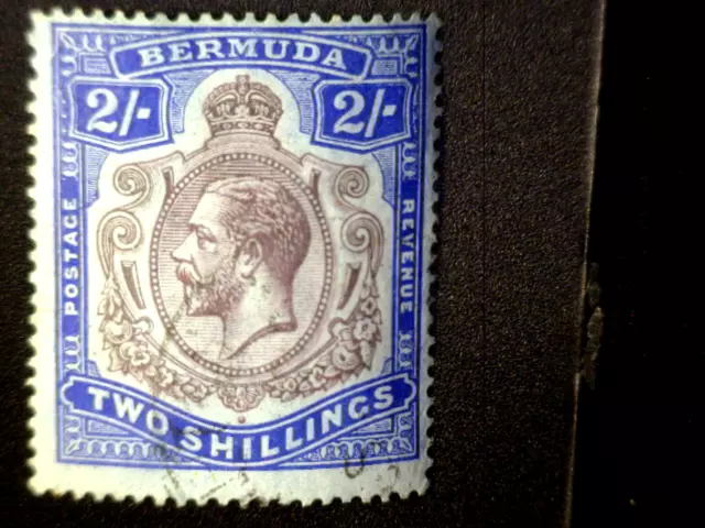 Bermuda 1931 KGV 2 Shillings - USED VF- SC# 94a CAT $100 BUY IT NOW $16.99