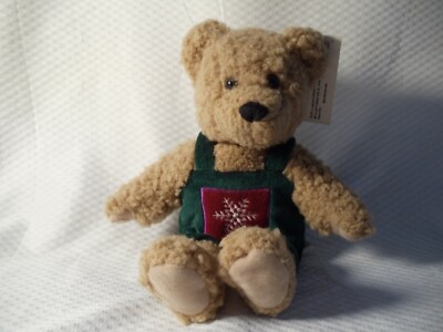 Hallmark Kiss Kiss holiday Mistletoe Bear Kisses and Holds Hands 10" Plush 