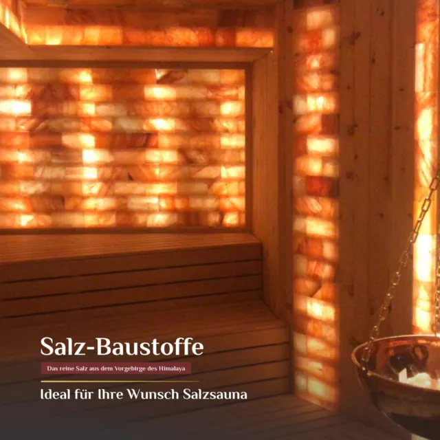 Piastrella di sale 20 x 10 x 2,5 cm parete salata mattoni di sale pietre saline sauna di sale forno salino 3