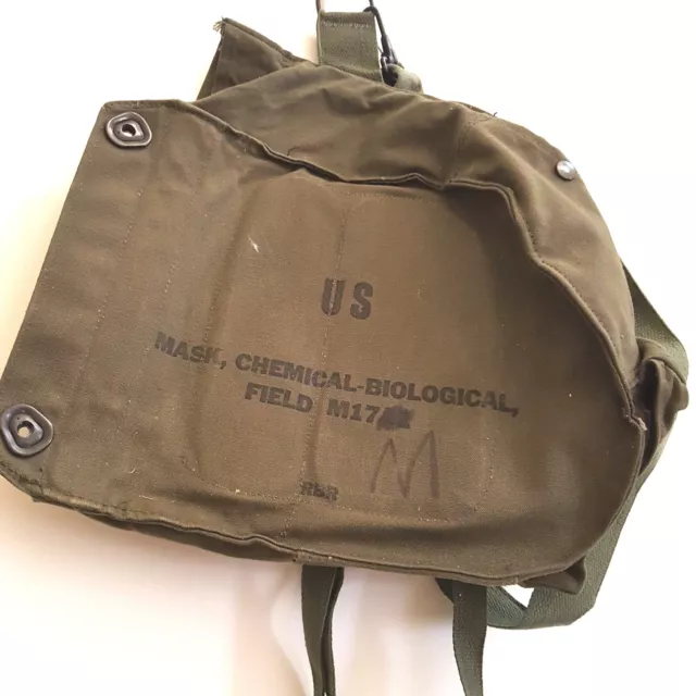 US ARMY GAS Mask Canvas Bag Chemical Biological Field M17 BAG ONLY Hipster #1