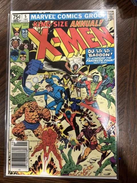 King-Size Annual X-Men #5 Marvel Comics X-Men & Fantastic Four Claremont 1981 🔥