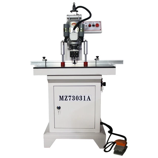 110V 48-6 Pneumatic Hinge Drilling Machine Woodworking Boring Insertion US Stock