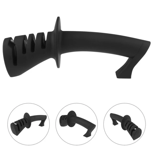 Afilador de cuchillos de plástico herramienta para reparar cuchillos Black