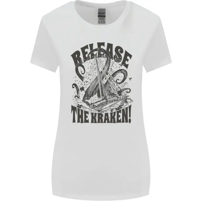 Release the Kraken Cthulhu Sea Creature Womens Wider Cut T-Shirt