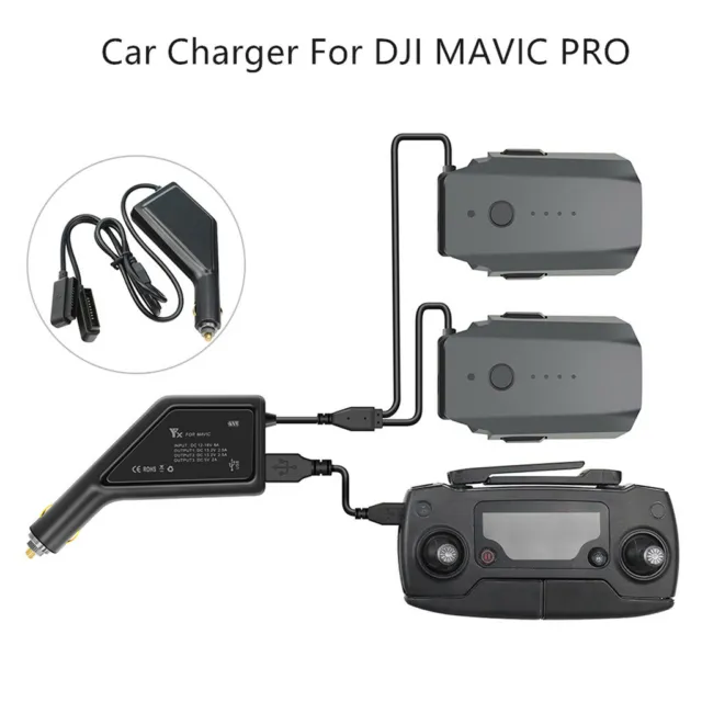 Useful&Smart Car Charger Adapter Battery Charger 3 In 1 For DJI Mavic Pro Drone❤