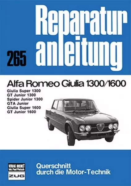 Alfa Romeo Giulia 1300 1600 Reparaturanleitung Reparatur-Handbuch Reparaturbuch