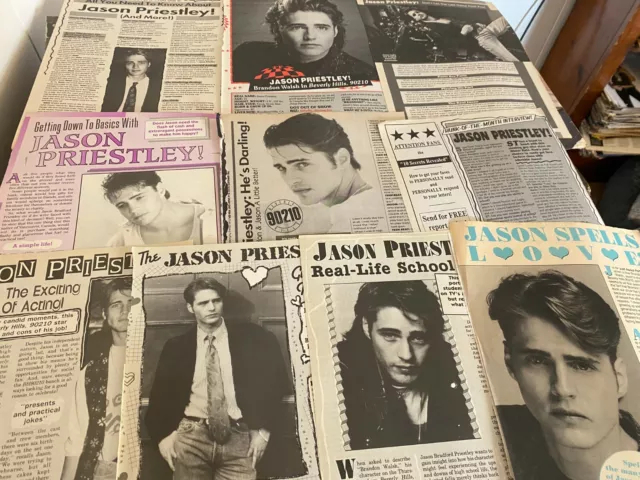 Jason Priestley, Beverly Hills 90210, Lot of TEN Full Page Vintage Clippings