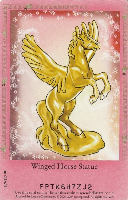 Ai135 Carte Card Bella Sara Collection 2005 - 2007 - 109/110 Winged Horse Statue