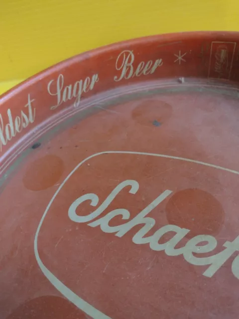 Vintage Schaefer Beer Serving Tray America's Oldest Lager Beer  13"metal