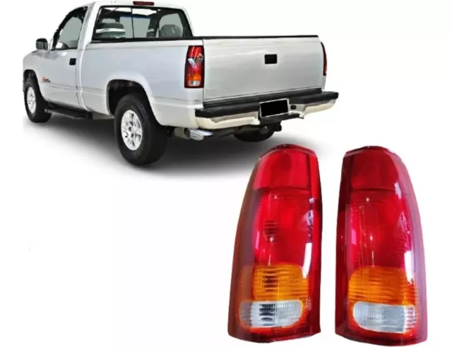 Chevy Silverado C1500 K1500 amber red clear TAIL LIGHTS PAIR original oem 88 99