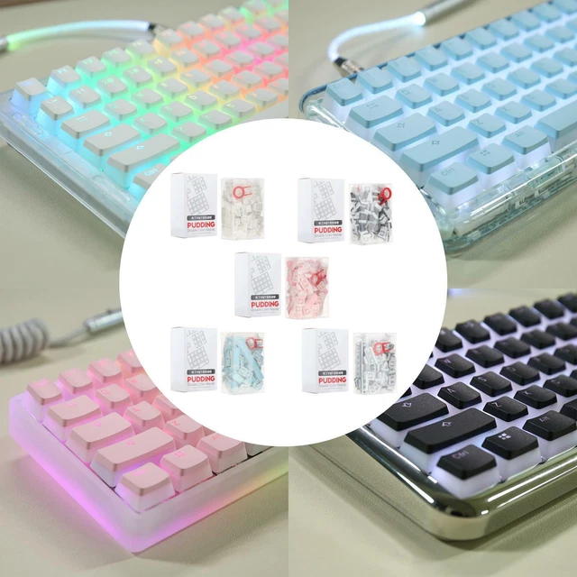 PUDDING KEYCAPS DOUBLESHOT Keycap Set for Mechanical Keyboard RGB PC