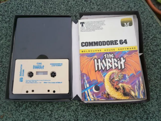 Bxd Vintage Commodore 64 C64  The Hobbit Cassettte Tape Computer Game