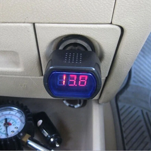 Voltmètre Et Thermomètre 2 En 1 LED - Affichage Numérique DC 12V 24V Pour Voiture Camion SUV