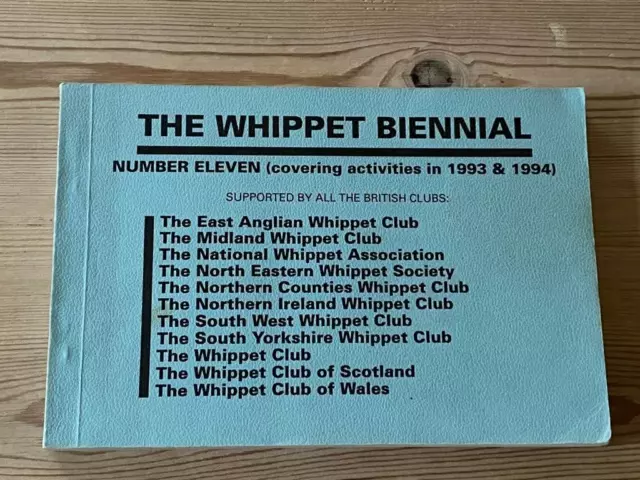 Rare "The Whippet Biennial Handbook Number 11 1993 & 1994 Dog Book By Club