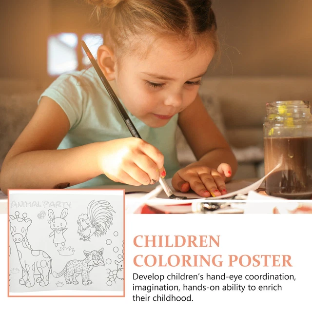 Tovaglia Da Colorare Unicorno 115x83cm - Con Pennarelli Per Bambini - Foto 8