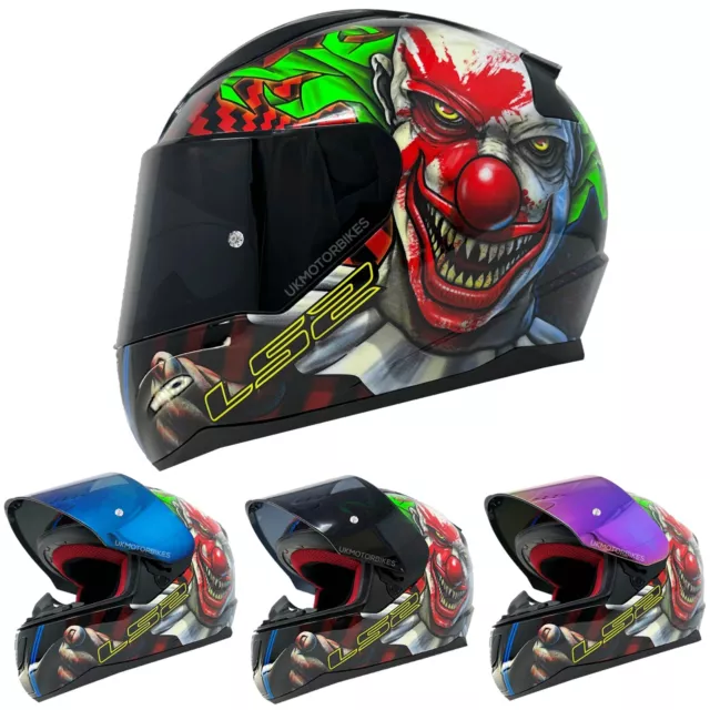 LS2 FF353 Joker Casco Moto Full Face Brillante al Buio Tinta Gratuita 3