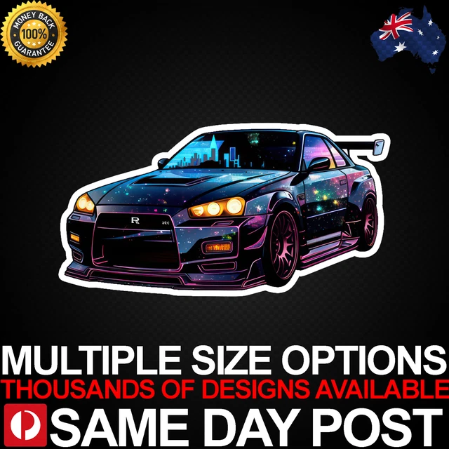 Blacklight R34 Skyline Vinyl Car Sticker Decal Cheap Cars Racing Sport Drag Race Blacklight R34 Skyline Vinyl Car Sticker Decal Cheap Cars Racing Sport Drag Race
