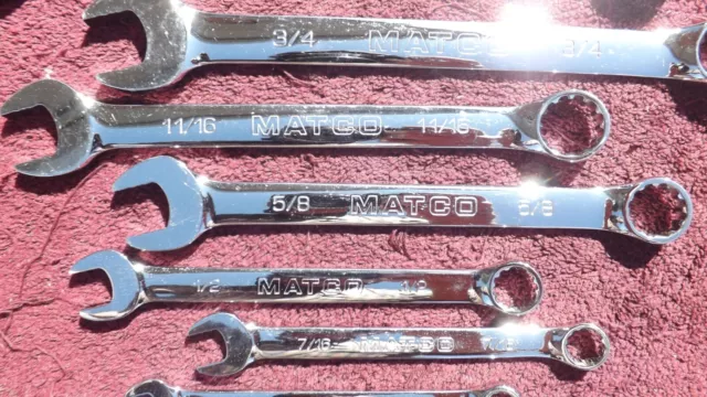 Matco *Near Mint* 12-Piece "New-Style" Combination Wrench Set!  Cost $350.00 New 3