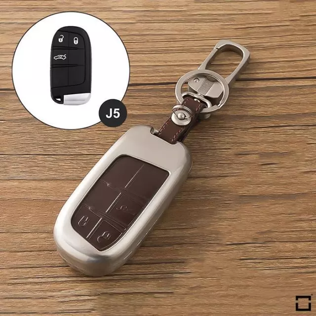 Schlüsselhülle Etui Cover für Jeep Cherokee Compass Fiat Keyless Go Schlüssel