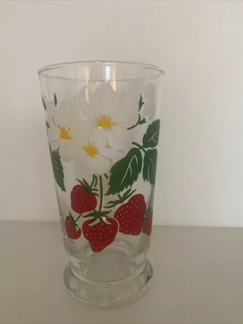 Vintage Libbey Strawberry Juice Tumbler Glass single