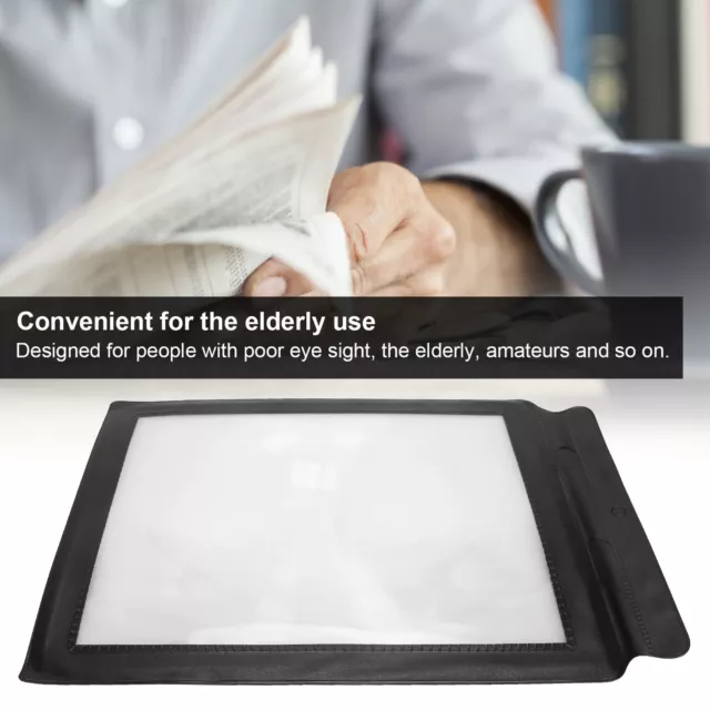 A4 Magnifier Full Page Reading Magnifying Glass Reading Aid for Book Newspapers