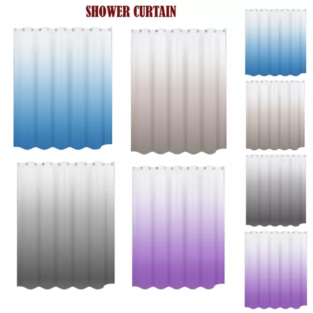 Shower Curtain Mould Proof Mildew Resistant Bathroom Polyester Fabric Curtain